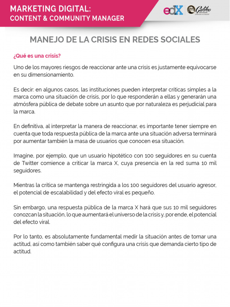 Manejo de La Crisis en Redes Sociales | PDF | Las emociones
