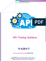 API Testing Course Syllabus