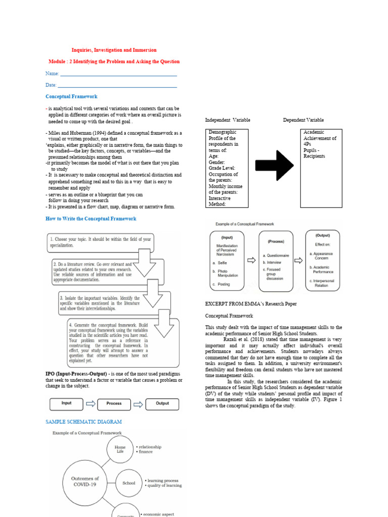 III Q# MODULE 2 Lesson 3 Conceptual Framework | PDF | Conceptual ...