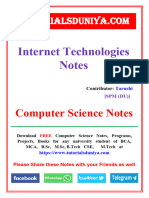 Internet Technologies Notes 2 - TutorialsDuniya