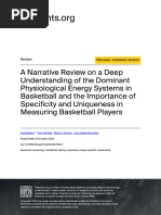 A Narrative Review On A Deep Understanding of The Dominant Physiological Energy Systems in Basketball and The Importance of Specificity and Uniqueness in Measuring Basketball Players