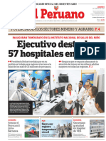 El Peruano: Ejecutivo Destraba 57 Hospitales en El País
