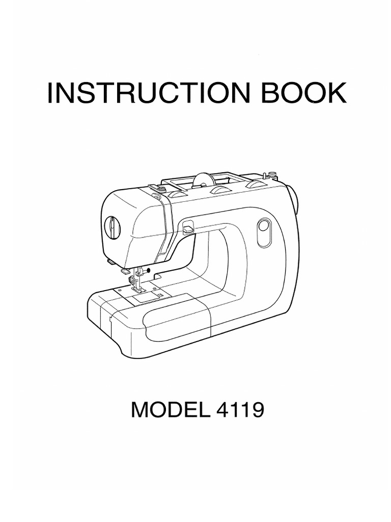 Janome 4119 Sewing Machine Instruction Manual | PDF