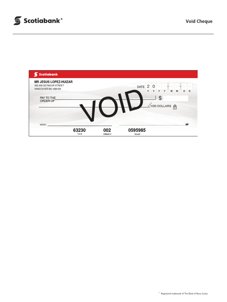 Voidcheque 17 | PDF