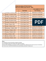 Ultimate Test Series (UTS-III) Schedule (2024)