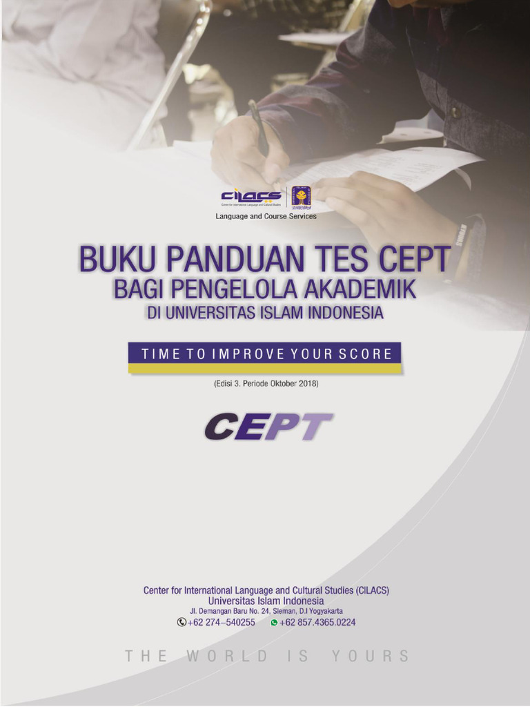 Buku Panduan Tes CEPT Bagi Mahasiswa UII Ed 3 Okt 2018 | PDF