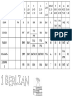 Jadual Kelas 1 Berlian 2019