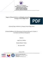 Practial Research 2-Impact of Financial Literacy On Budgeting Among Grade 11 Students