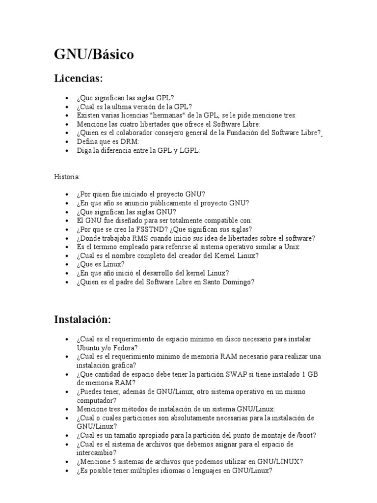 Introducción a GNU y Linux | PDF | Distribución de Linux | Archivo de ...