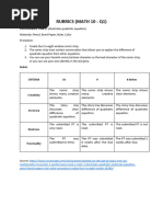 RUBRICS