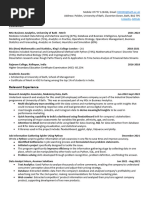 Data Analyst CV