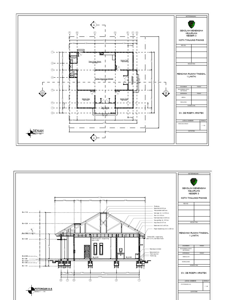 Rumah Tinggal 1 Lantai | PDF