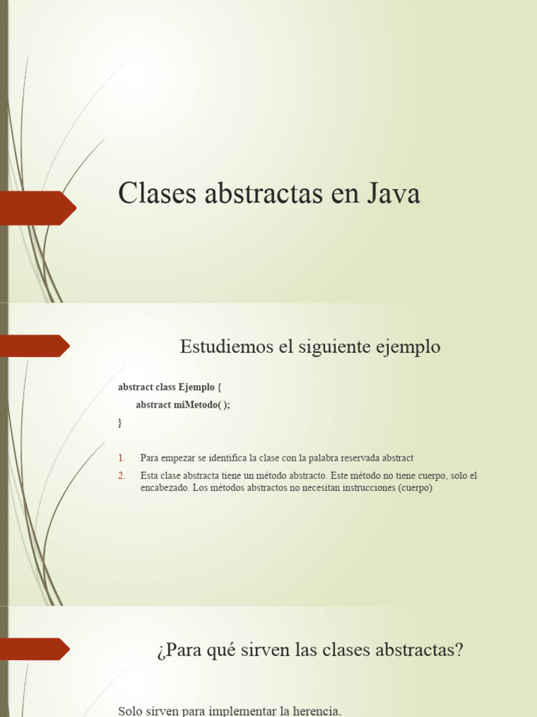 Clases Abstractas en Java | PDF | Herencia (Programación Orientada a ...
