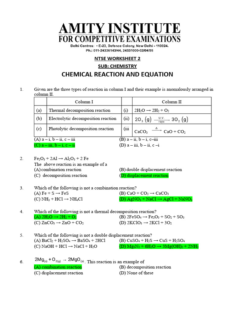 Worksheet 2 Solved | PDF