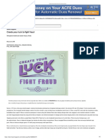Create Your Luck To Fight Fraud
