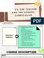 Educ 9 The Teacher and School Curriculum