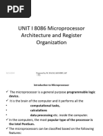 UNIT I 8086 Microprocessor Architecture and Register Organization