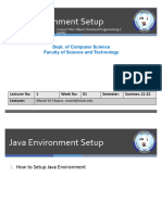 Lecture 1.2 - Java Environment Setup