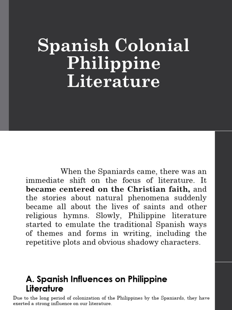 Spanish Influence on Philippine Literature | PDF | Tagalog Language ...