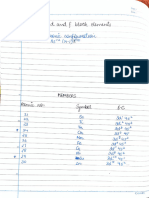 The D and F Block Elements