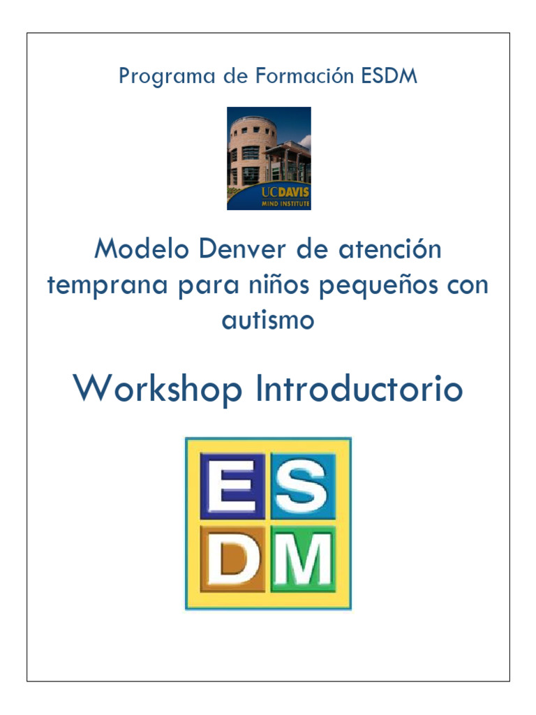 ESDM: Modelo Denver para Autismo | PDF | Espectro autista | Aprendizaje