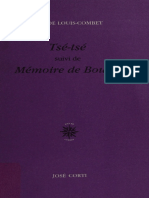 Tse-Tse Suivi De, Memoire de - Louis-Combet, Claude, 1932