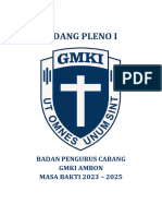 Materi Sidang Pleno I BPC GMKI Ambon 23-25