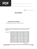 Form 3 Topic 29. Heat Energy Questions Teacher - Co .Ke