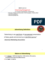 CBMC - U3 - L3,4 - Advertising - Meaning, Nature, Scope & Classification - 8 Jan 2024