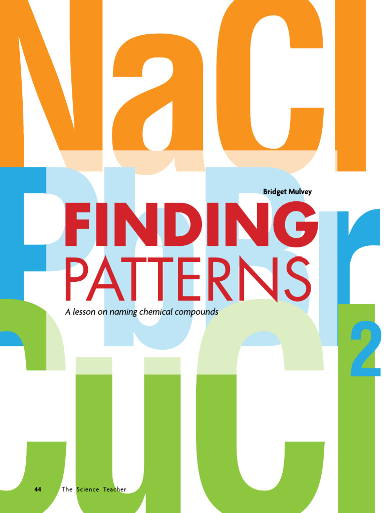 Naming Patterns in Binary Compounds | PDF | Chemical Compounds ...