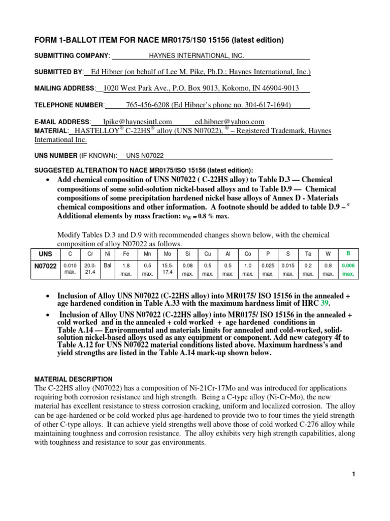 ISO-TC 67 - Ballot Item 2010-03 Second Revision | PDF | Strength Of ...