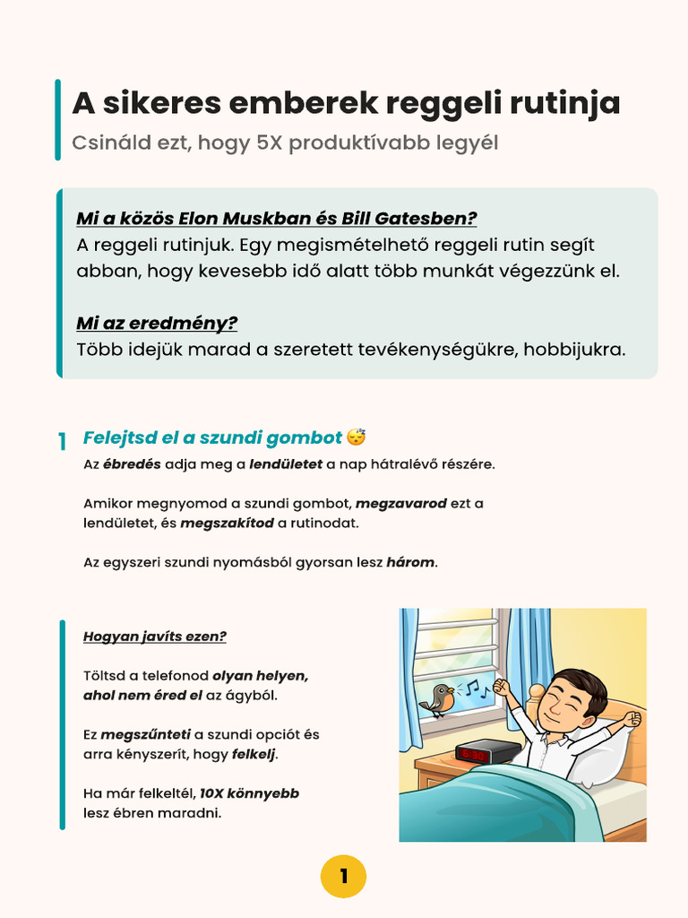 A Sikeres Emberek Reggeli Rutinja | PDF