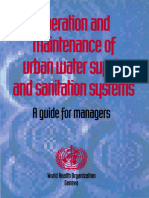 Oms Operation and Maintenance of Urban Water Supply and Sanitation Systems A Guide For Managers 1994