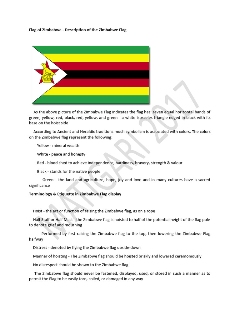 National Symbols Notes | PDF | Flag | Zimbabwe