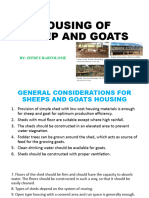 Housing of Sheep and Goats