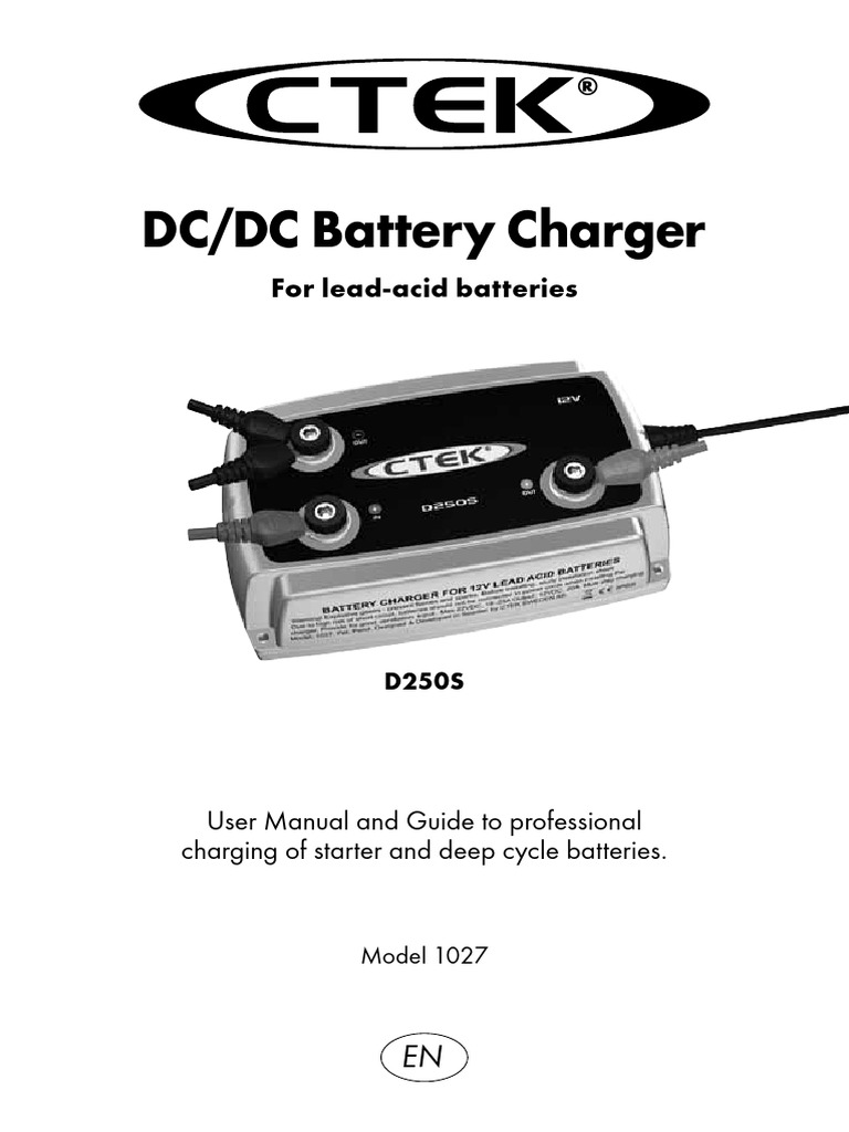 CTEK - D250S - Battery Charger - User Manual | PDF | Battery Charger