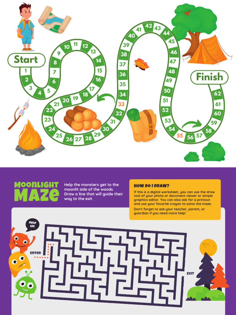 Kids Game Worksheet | PDF | Frog | Crossword