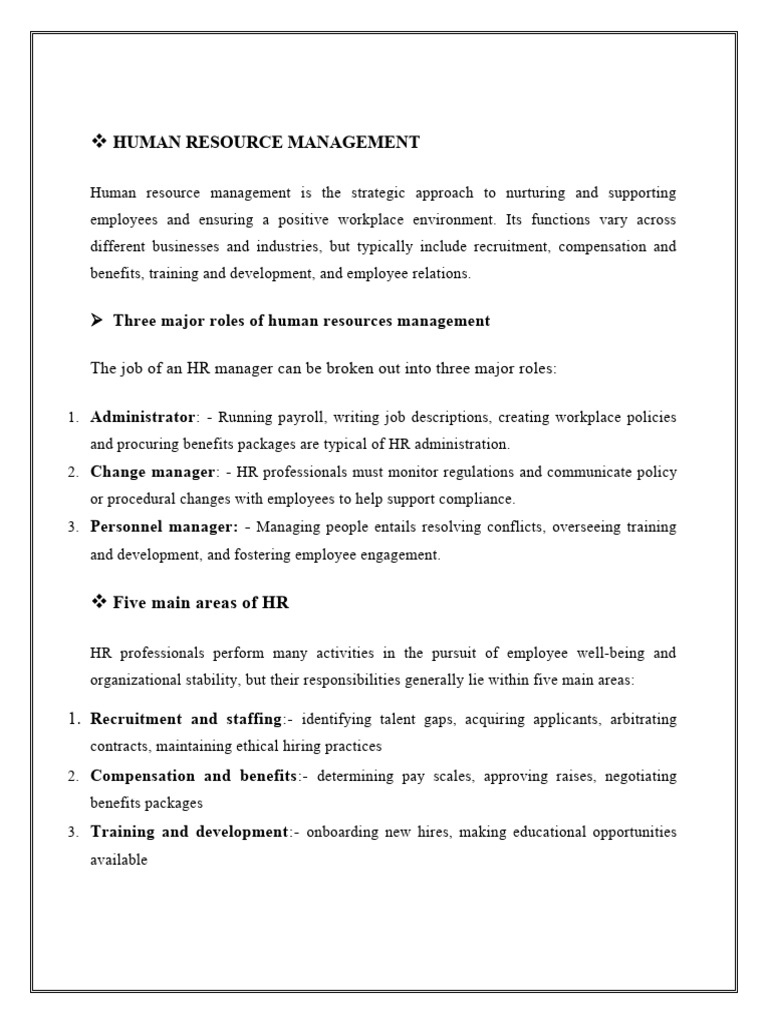 Chapter 3 Specialisation 1 Hrm Pdf Human Resource Management