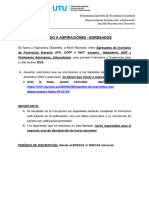 Llamado Aspiraciones - Egresados Febrero