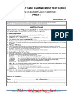 Sankalp Rank Enhancement Test - PH 3 - Paper 1