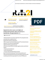 Questions de Cours Corrigés en Ordonnancement Des Processus (Systèmes D'exploitation 1) - Exercices en Réseaux Informatiques