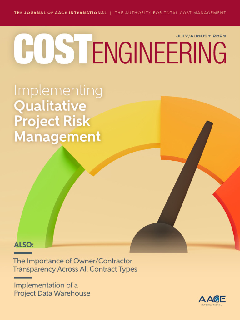 AACE Journal Cost Engineering July Aug 2023 PDF Risk Risk