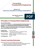 TRANSPOENG Module 0.0 - Classroom Orientation & Leveling of Expectations