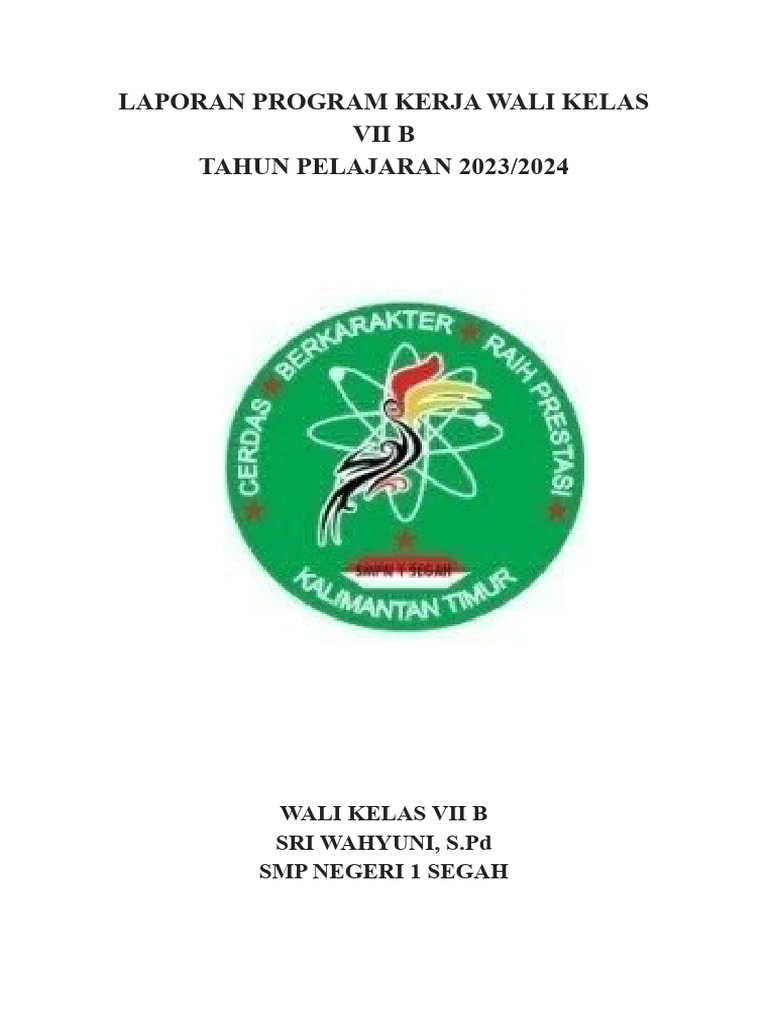 Program kerja wali kelas pdf