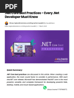 .Net Core Best Practices - Every .Net Developer Must Know