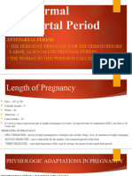 The Normal Antepartal Period - BSN 2 - Midterm