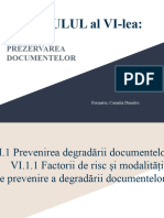MODULUL Al VI-lea - Prezervarea Documentelor