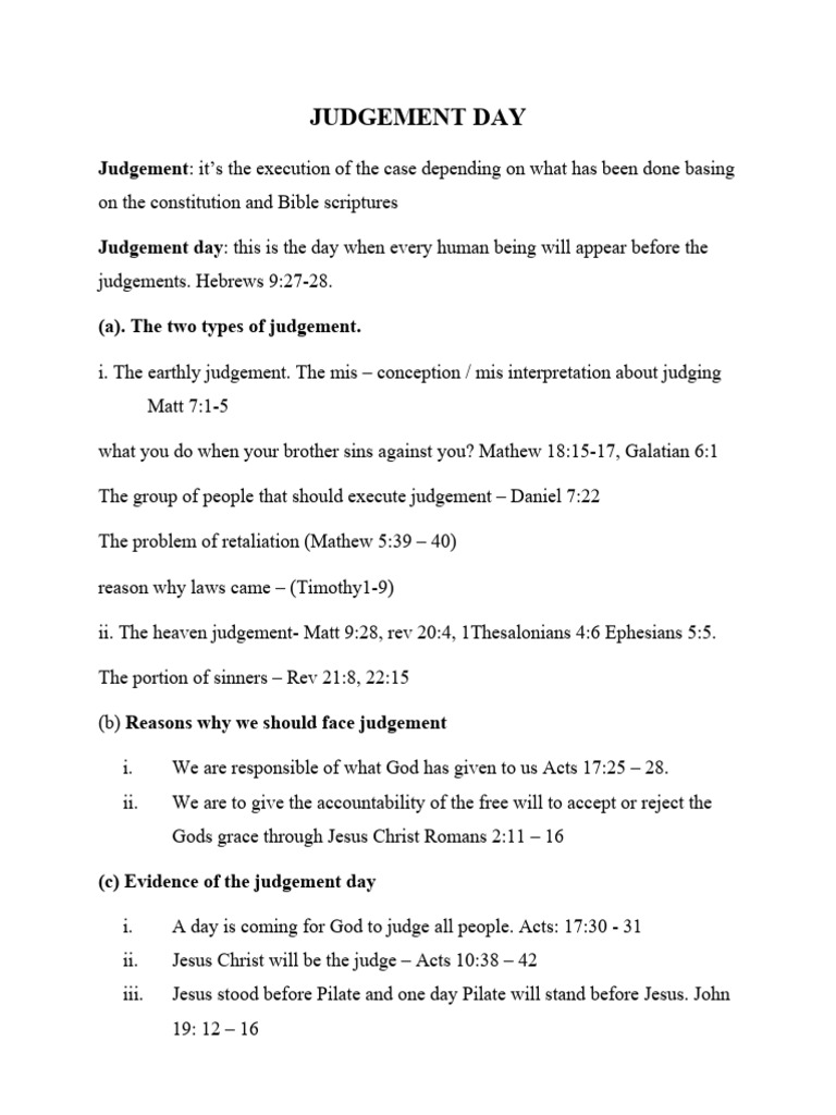 Judgement Day | PDF | Last Judgment | Jesus