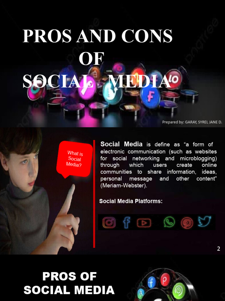 Pros Cons Of Socialmedia Ppt Pdf Popular Culture Media