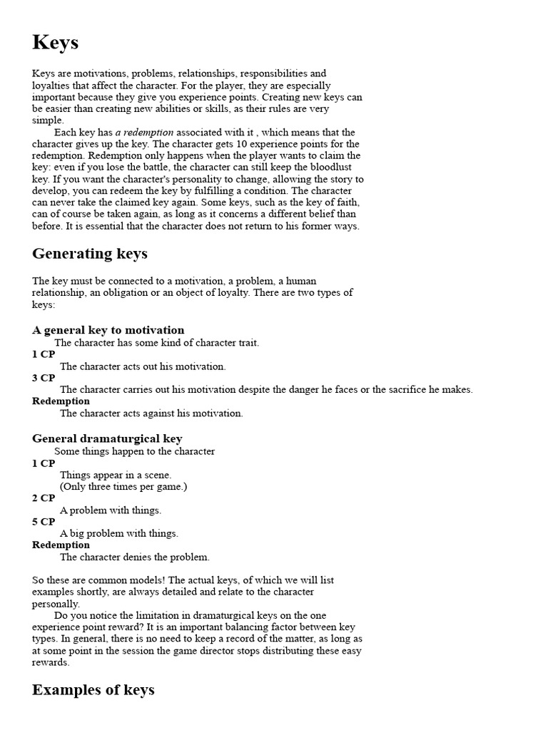 18 Shadows of The Past - Keys | PDF | Motivation | Motivational